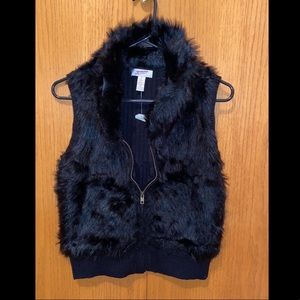 Faux fur vest